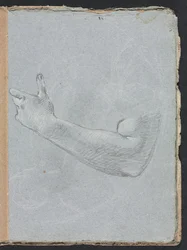 Verona-Skizzenbuch: Linker Arm und Hand, Seite 47, 1760
