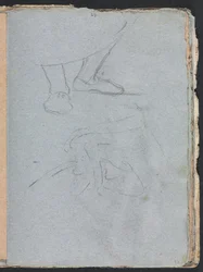 Verona Skizzenbuch: Studie von Füßen, Seite 53, 1760