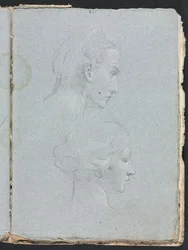 Verona Skizzenbuch: Zwei Köpfe Seite 85, 1760