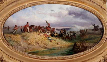 Risorgimento: Der italienische Patriot Giuseppe Garibaldi überquert den Volturno-Fluss