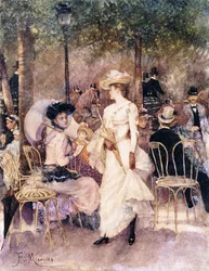 Figuren in einem Park