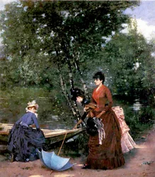 Damen im Bois de Boulogne, Paris