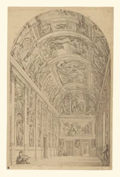 Ansicht der Farnese-Galerie, Rom