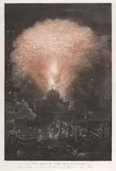 Feuerwerk genannt die Girandola