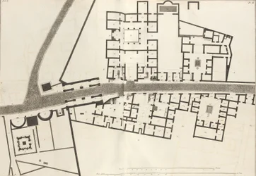Großer Plan des Eingangs der Stadt Pompeji und ihrer umliegenden Gebäude, 1804