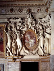 Architektur: Detail des Raumes von Anne de Pisseleu, Herzogin von Étampes