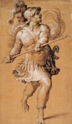 Römischer Soldat mit Lanze