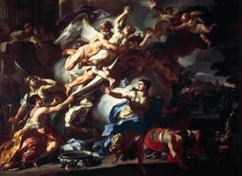 Boreas vergewaltigt Orythia, von Francesco Solimena