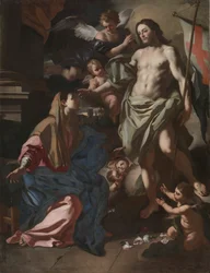 Der auferstandene Christus erscheint der Jungfrau