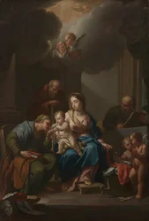 Entwurf für die Heilige Familie mit den Heiligen Anna, Joachim und Johannes dem Täufer