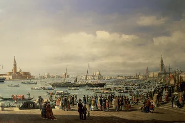 Napoleon III. kommt in Venedig an