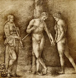 Drei musizierende Figuren