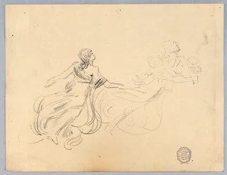 Skizze von zwei weiblichen Figuren