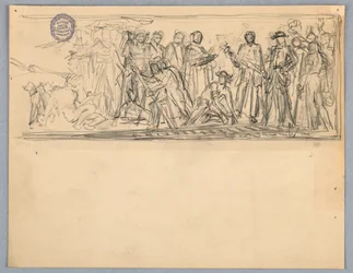 Studie für ein Wandbild oder Panel