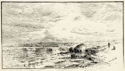 Der Strand in der Nähe von Point Judith, Rhode Island