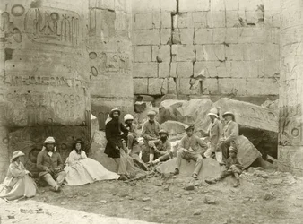Die Party des Prinzen von Wales im Tempel von Karnak, 1862