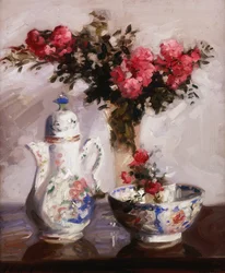 Die Famille Rose Kaffeekanne