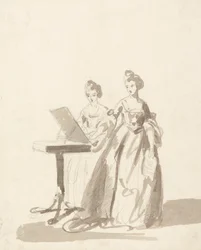 Studie für das Porträt von Prinzessin Louisa und Königin Caroline Mathilde von Dänemark