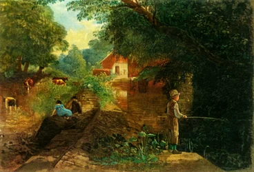 Ein junger Fischer in Stapleton Glen, frühes-mittleres 19. Jahrhundert, 1946