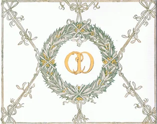 Innenseitengestaltung, aus Der magische Fischknochen, veröffentlicht von Warne & Co, um 1940