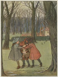 London: In den Kensington Gardens (Farblithografie)