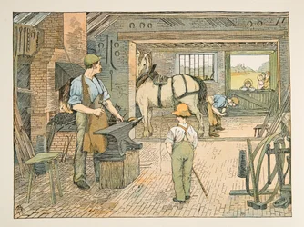 Der Schmied, aus Vierundzwanzig Arbeiter, veröffentlicht 1900
