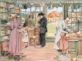 Der Gemischtwarenladen, 1899. Aus dem Buch der Läden, 1899