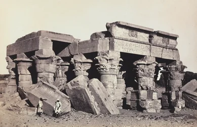 "Ägypten und Palästina": Ruinen des Tempels von Sobek und Haroeris von Kom Ombo, Oberägypten