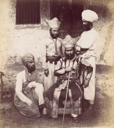 Vier ostindische Männer, 1870er Jahre
