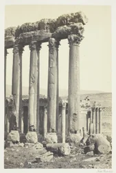 Die großen Säulen und kleinerer Tempel, Baalbek