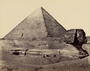 Die Große Pyramide und die Sphinx