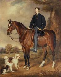 Ein Reiterporträt von Seymour Sydney Hyde, 6. Earl of Harrington
