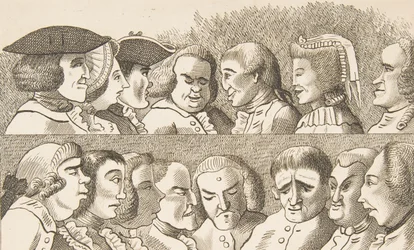 Tafel IV aus Regeln zum Zeichnen von Karikaturen (26. Februar 1788)