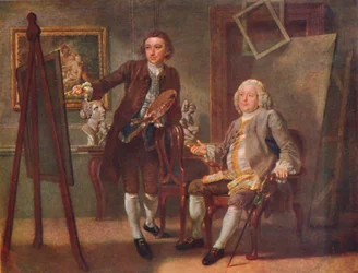 Robert Walpole, Erster Earl von Orford, K.G., im Studio von Francis Hayman, R.A., um 1748-1750