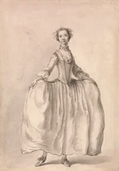 Stehende Figur einer Dame