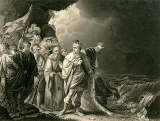 Knud tadelt seine Höflinge, ca. 1840