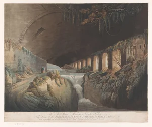Ansicht der Ruinen der Villa Maecenas in Tivoli