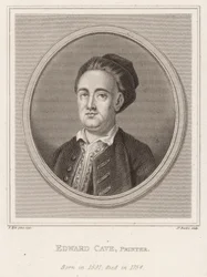 Edward Cave, Drucker, geboren 1891, gestorben 1754