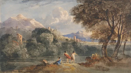 Klassische Landschaft mit Figuren