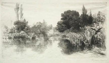Shere Mill Pond Die größere Platte, 1860