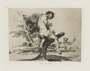 Esto es peor. (Das ist schlimmer), pl. 37 aus der Serie Los desastres de la guerra (Die Schrecken des Krieges)
