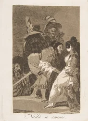 Tafel 6 aus Los Caprichos: Niemand kennt sich selbst, Nadie se conoce., 1799
