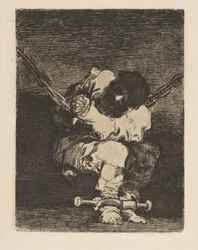 Die Haft ist so barbarisch wie das Verbrechen Tan bárbara la seguridad como el delito, ca. 1815