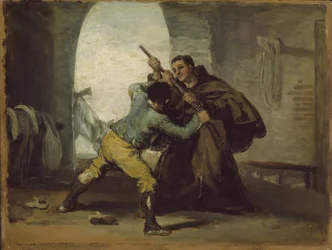 Bruder Pedro entreißt El Maragato die Waffe, ca. 1806