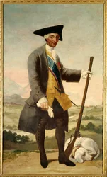 Ganzkörperporträt von Karl III. als Jäger