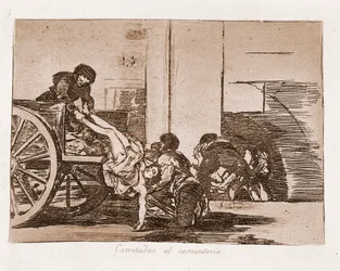Die Schrecken des Krieges: Leichenwagen zum Friedhof