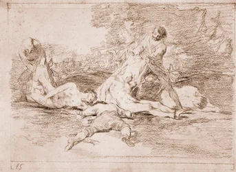 Die Schrecken des Krieges: Sie nutzen es aus (Vorzeichnung)