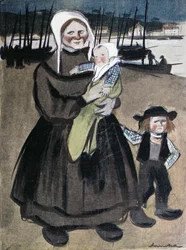 Die Hungersnot in der Bretagne, Illustration aus einer Sonderausgabe von 