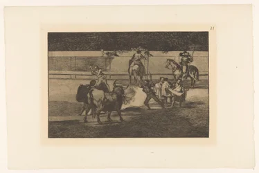 Torero mit brennenden Banderillas