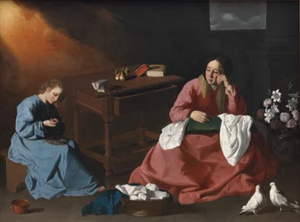 Christus und die Jungfrau im Haus von Nazareth, ca. 1640